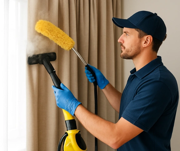 Trusted blind cleaning technician Matty Curtain Cleaning toorbul QLD