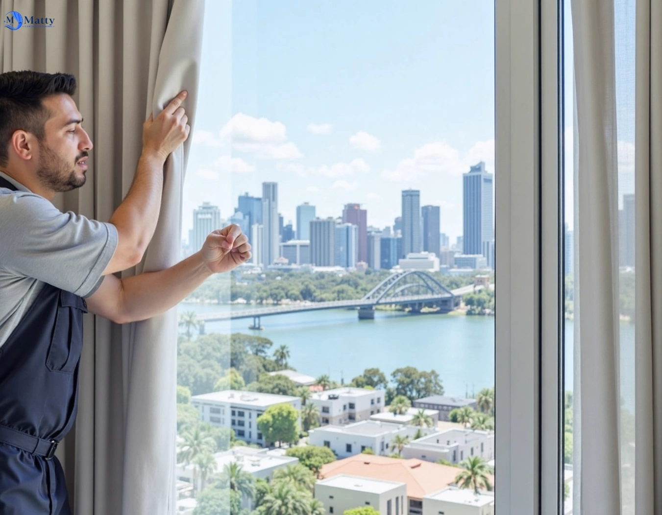 Professional curtain steam cleaning service toorbul QLD by Matty Curtain Cleaning